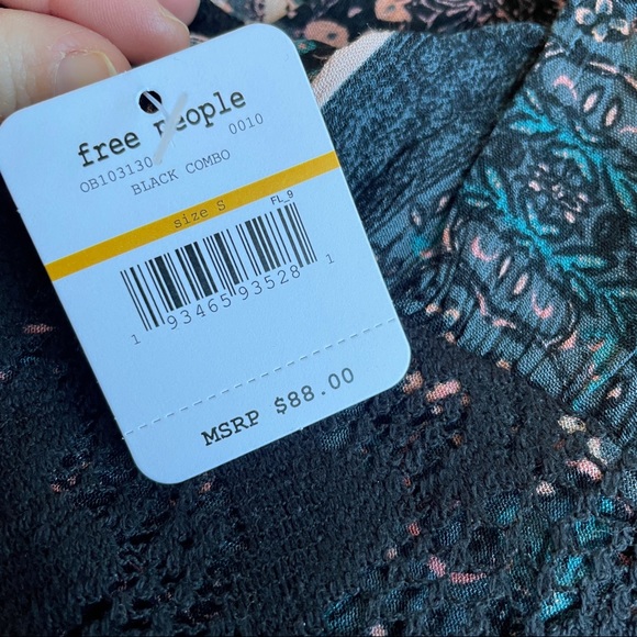 NWT Free People Count Me In Trapeze S Dress BLACK - Picture 6 of 10